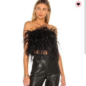 LAMARQUE Zania black feather top